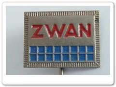 Zwan - zilver - rood - blauw - 2x